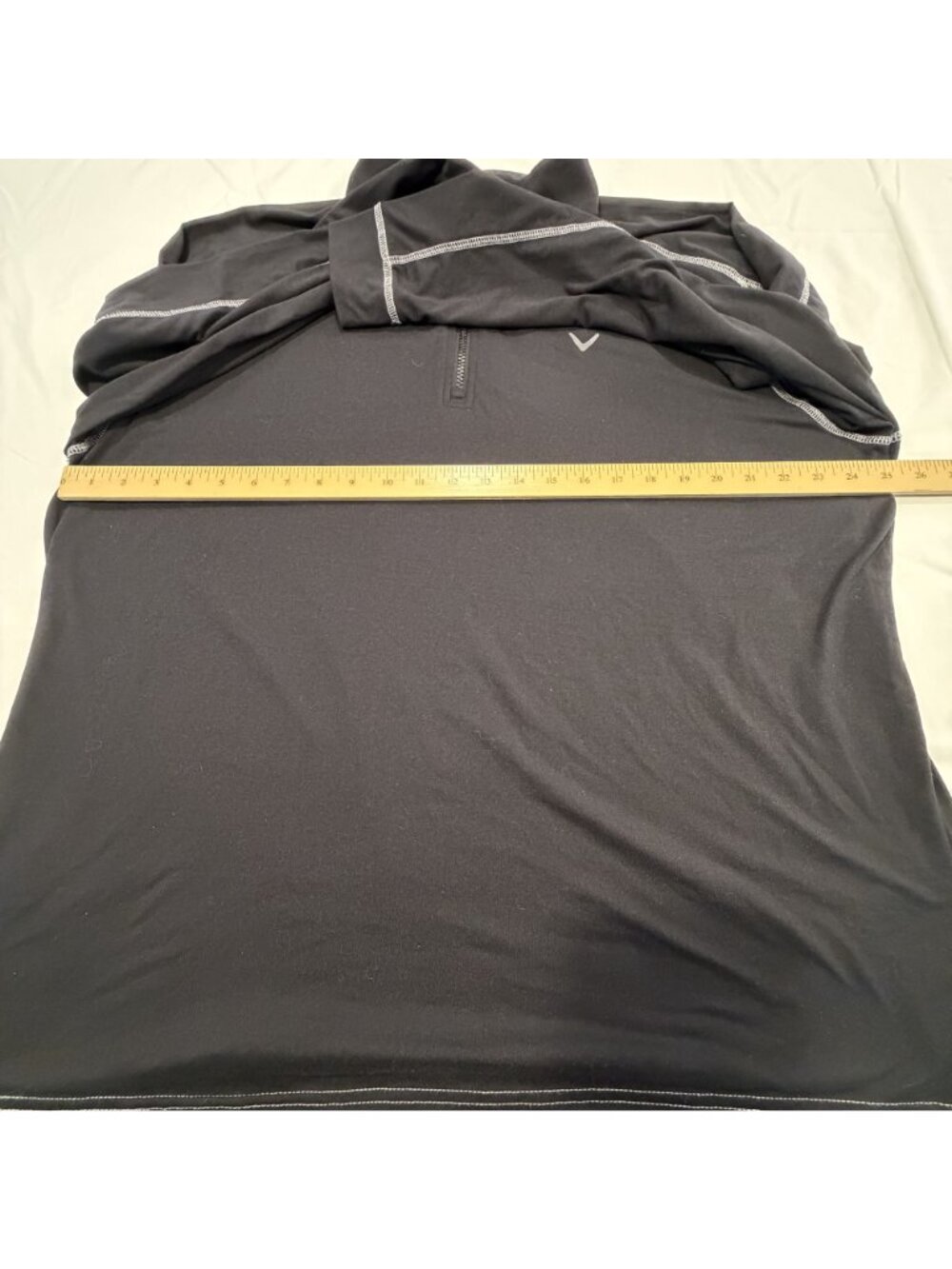 Callaway Black 1/4 Zip Pullover XL With Contrast Stitching Mens Golf Shirt - Picture 4 of 9